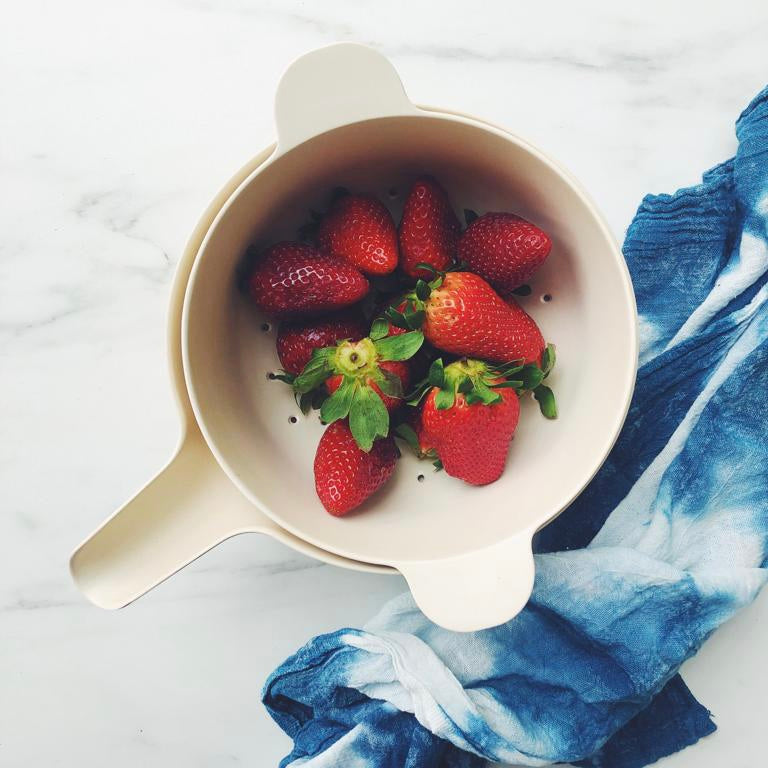 Small Mixing Bowl and Colander Set #color_Off White