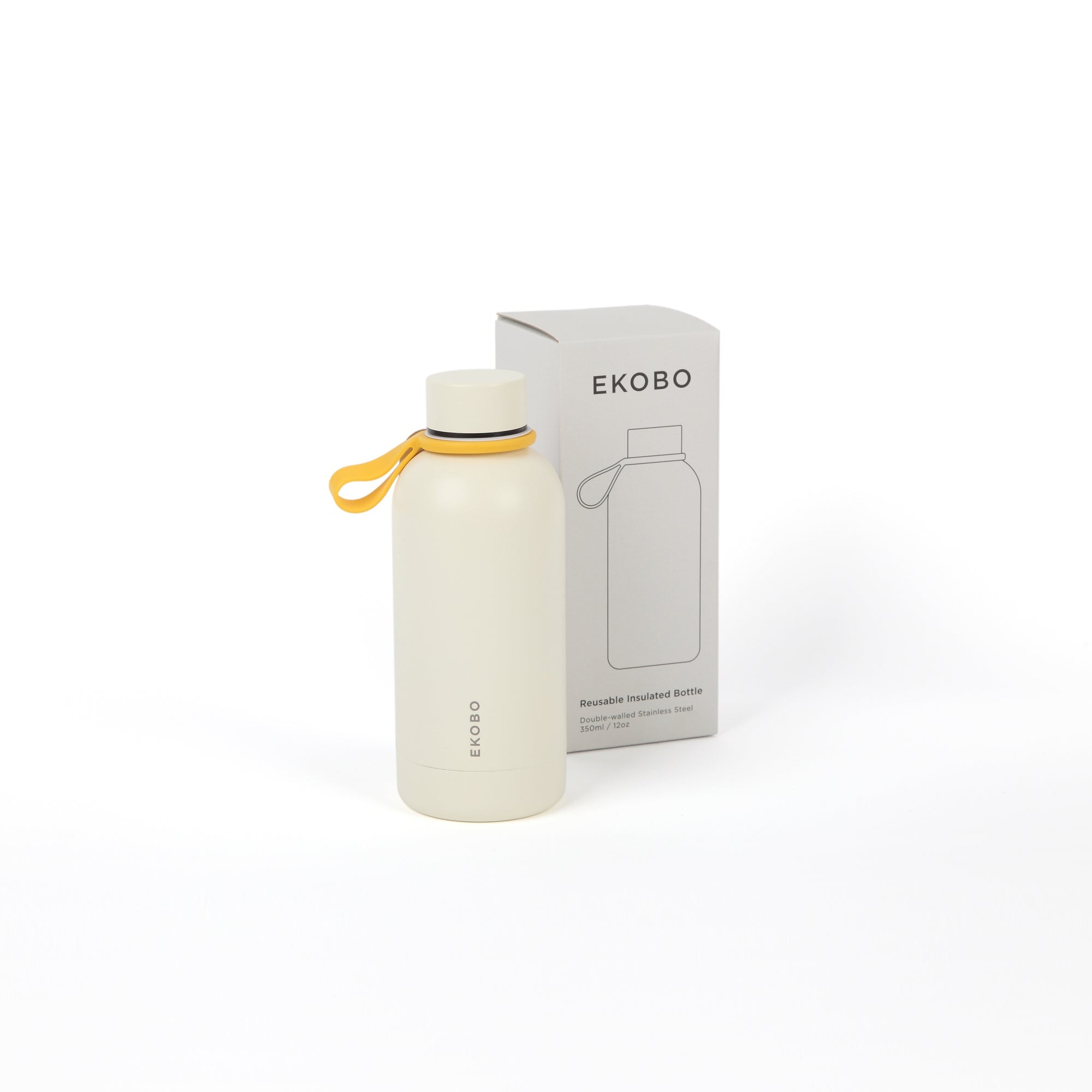 Insulated Reusable Bottle - 12 oz #color_Ivory