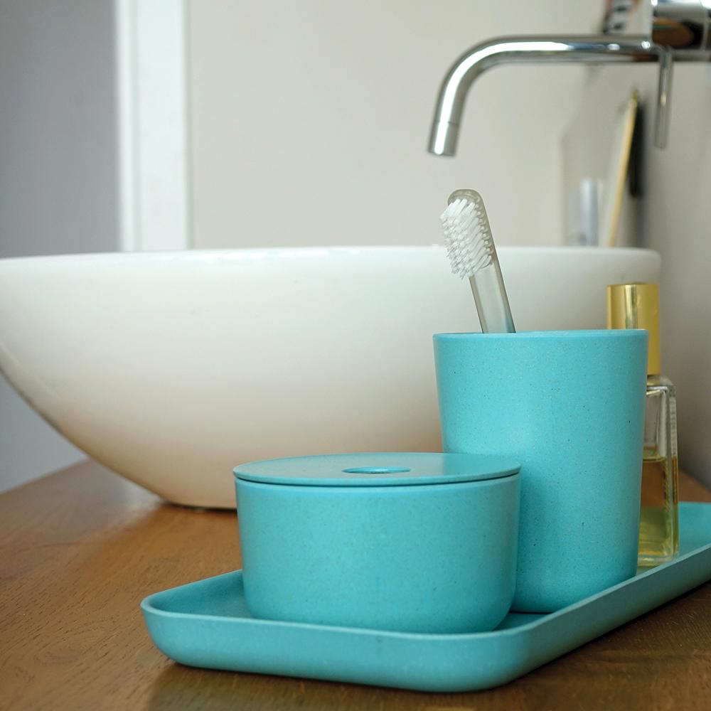 Toothbrush Holder / Bathroom Cup - Set of 2 #color_Lagoon