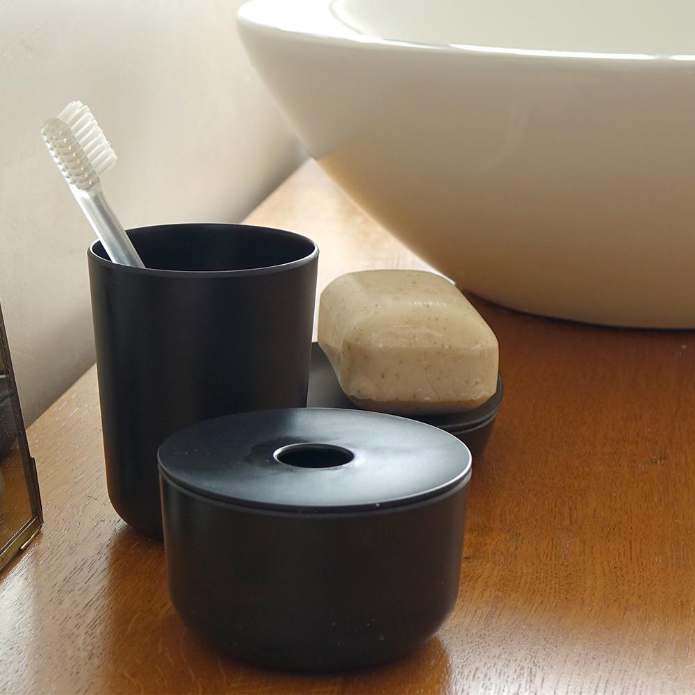 4-Piece Bathroom Counter Set #color_Black