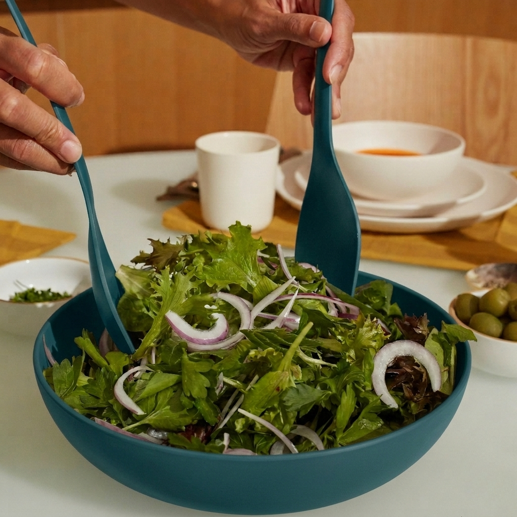 The Round Salad Set #color_Blue Abyss