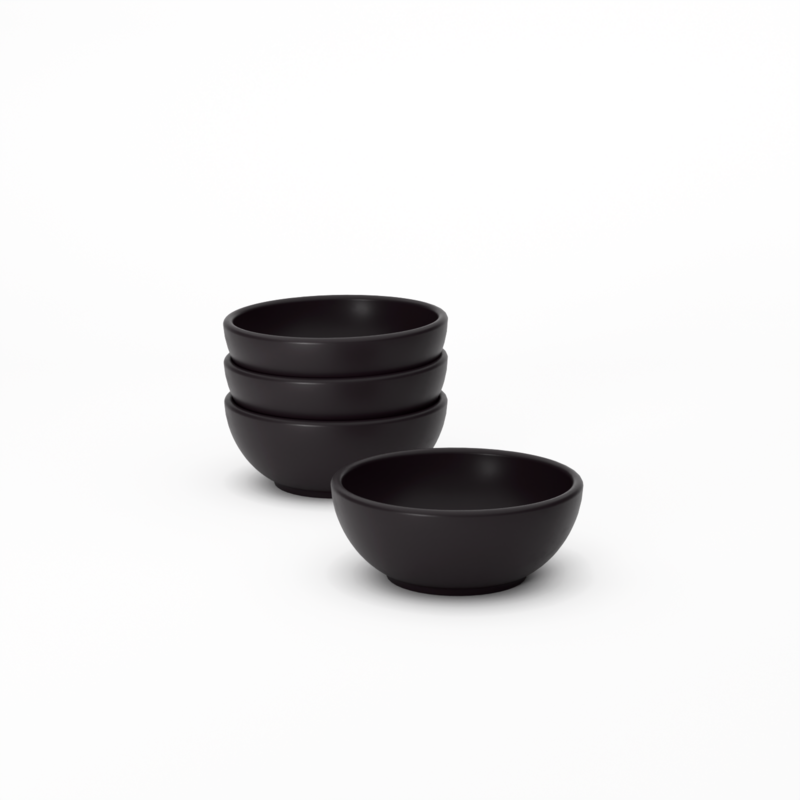 Dipping Bowls - Set of 4 #color_Black