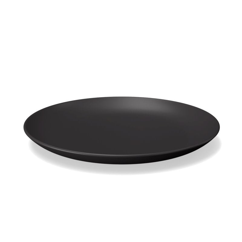Round Medium Plate - Set of 4 #color_Black