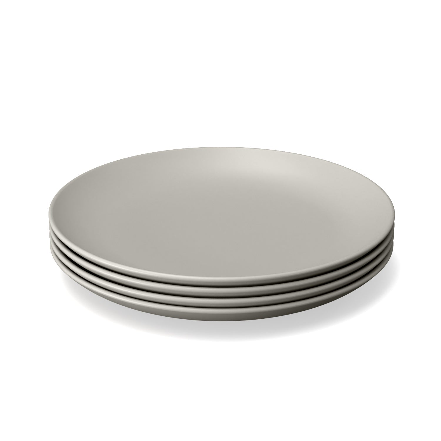 Round Medium Plate - Set of 4 #color_Stone