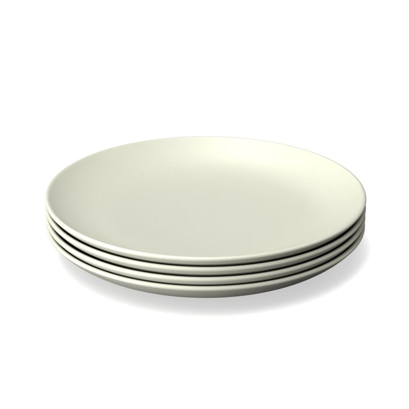 Round Medium Plate - Set of 4 #color_Off White