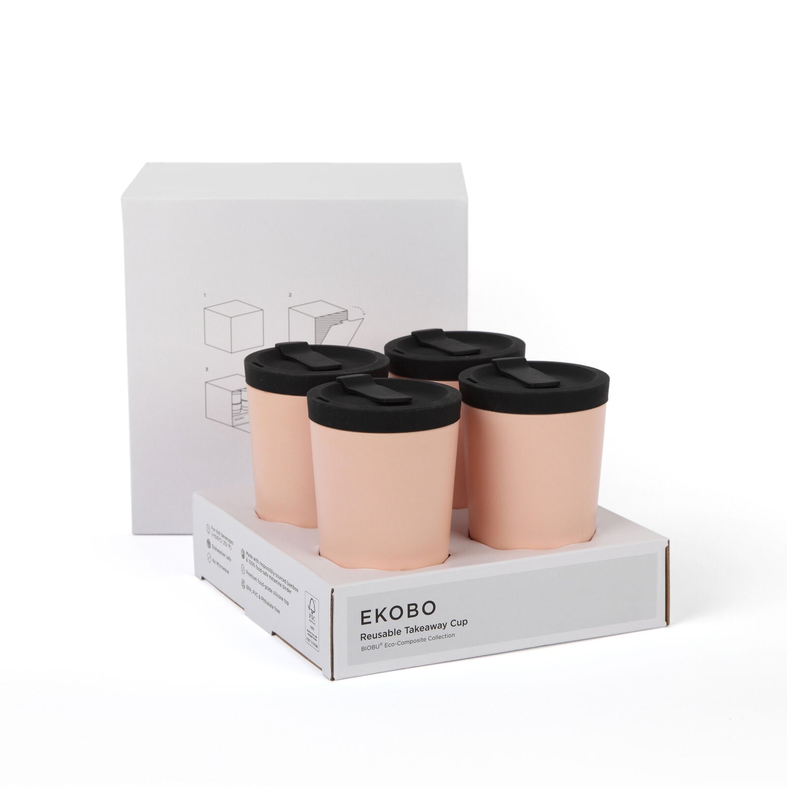 Takeaway Mug - 17 oz #color_Blush