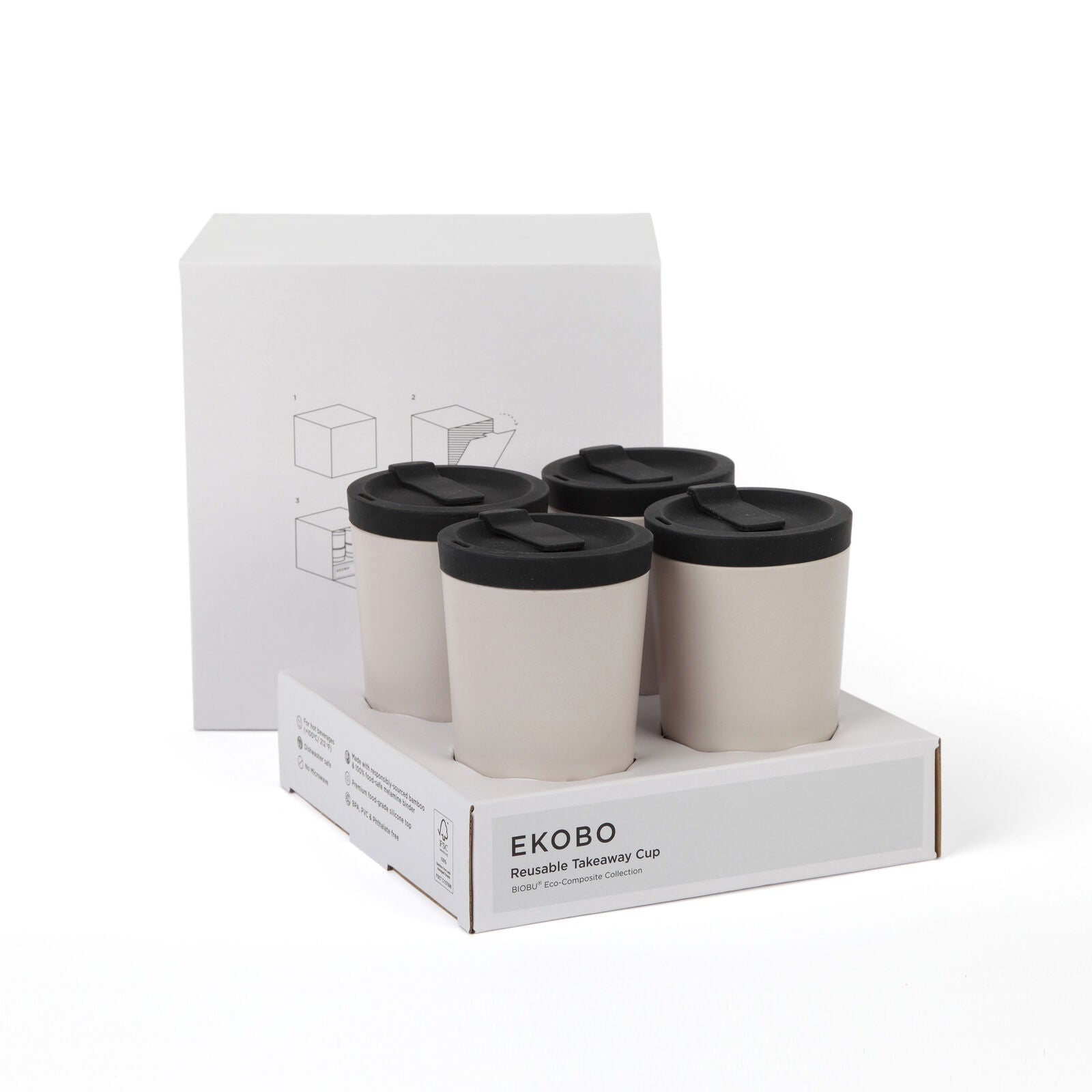 Takeaway Mug - 17 oz #color_Stone