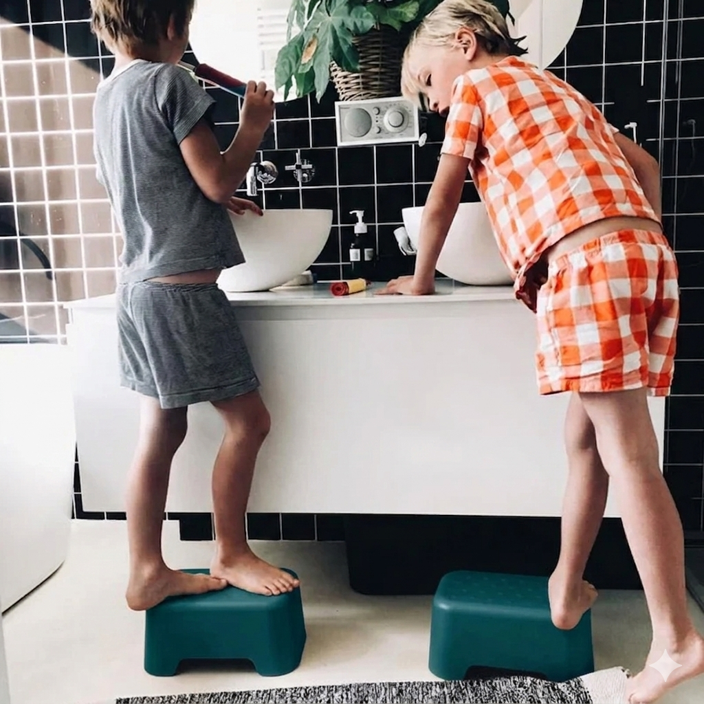 Kids Step Stool #color_Blue Abyss