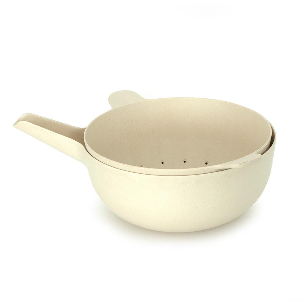 Large Mixing Bowl and Colander Set #color_Off-White