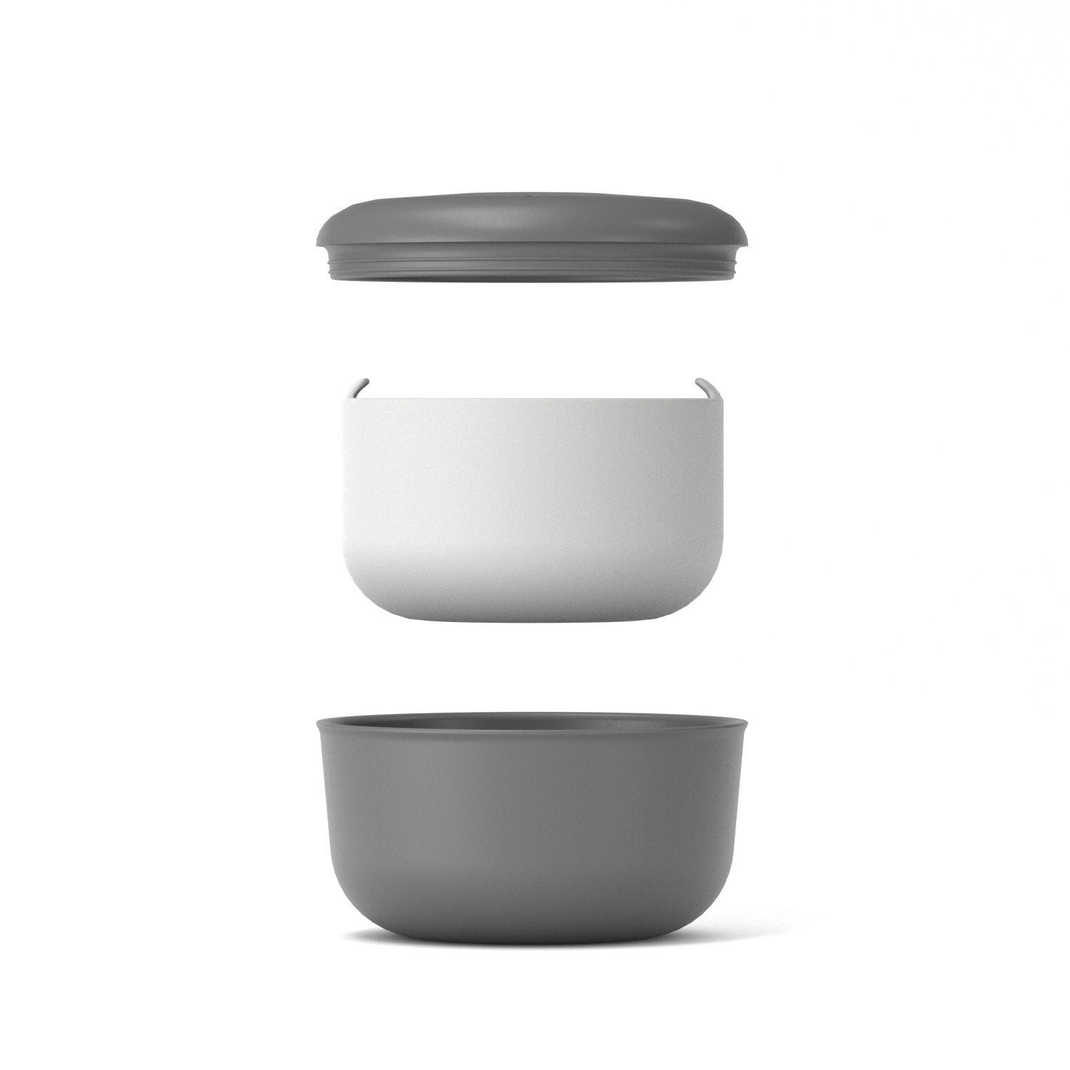 Lunch Set with heat-safe insert - 25 oz #color_Smoke