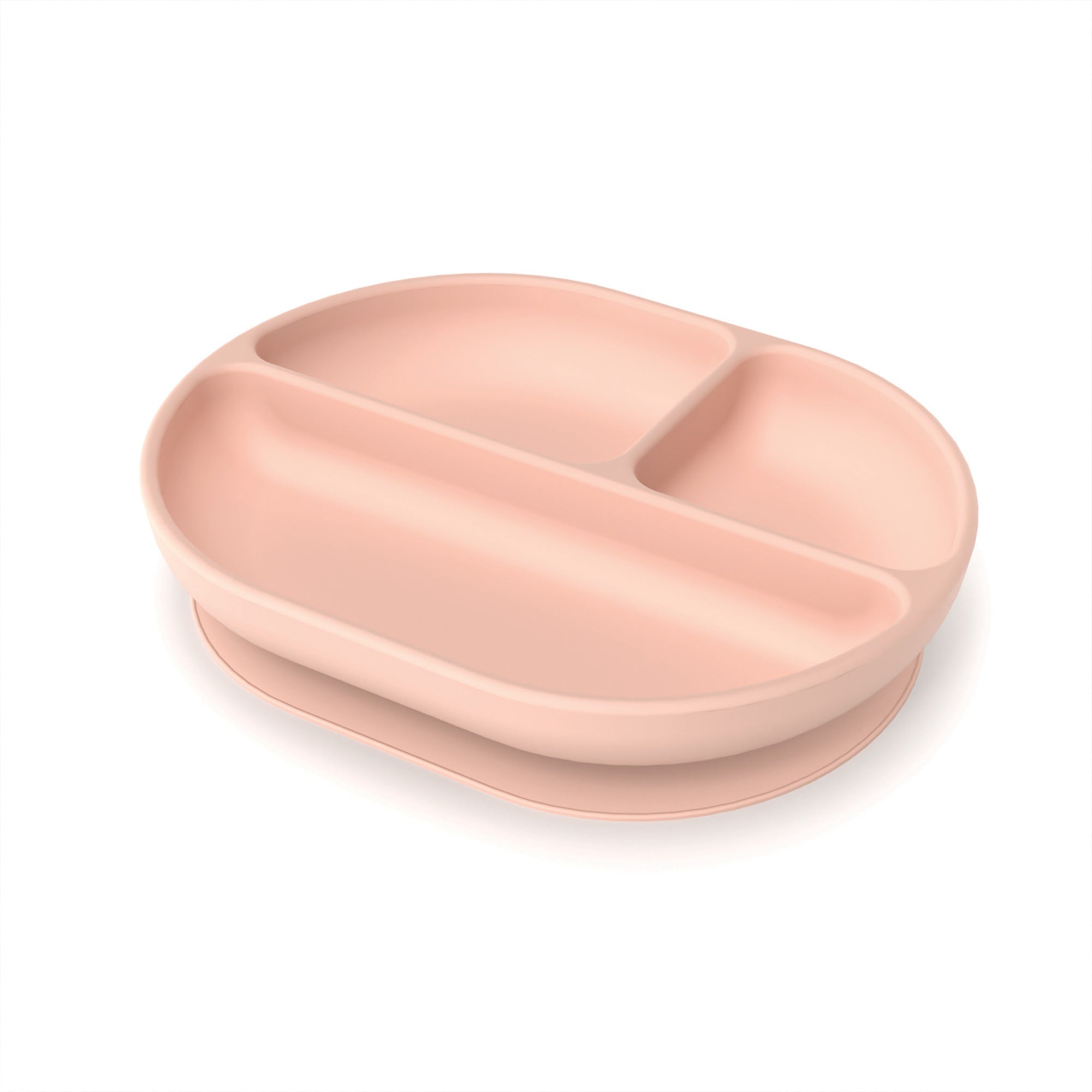 Silicone Divided Baby Suction Plate #color_Blush