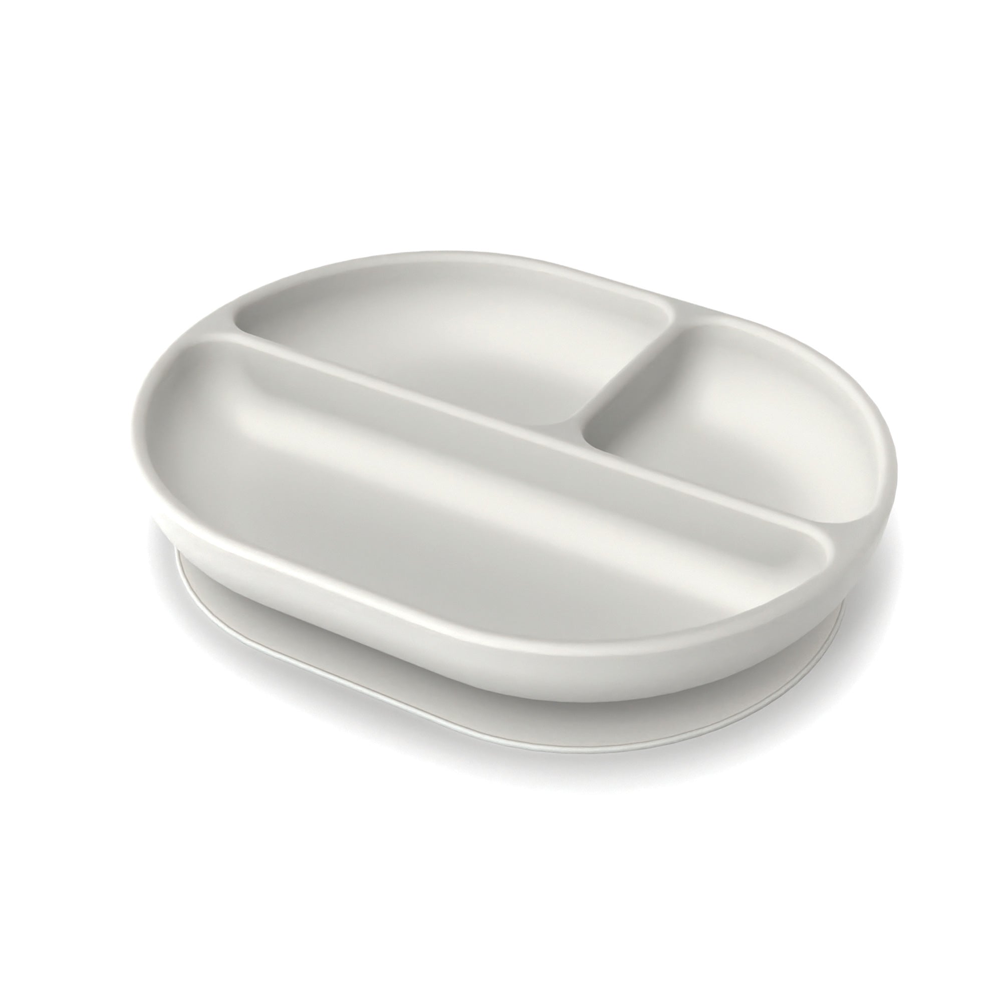 Silicone Divided Baby Suction Plate #color_Cloud