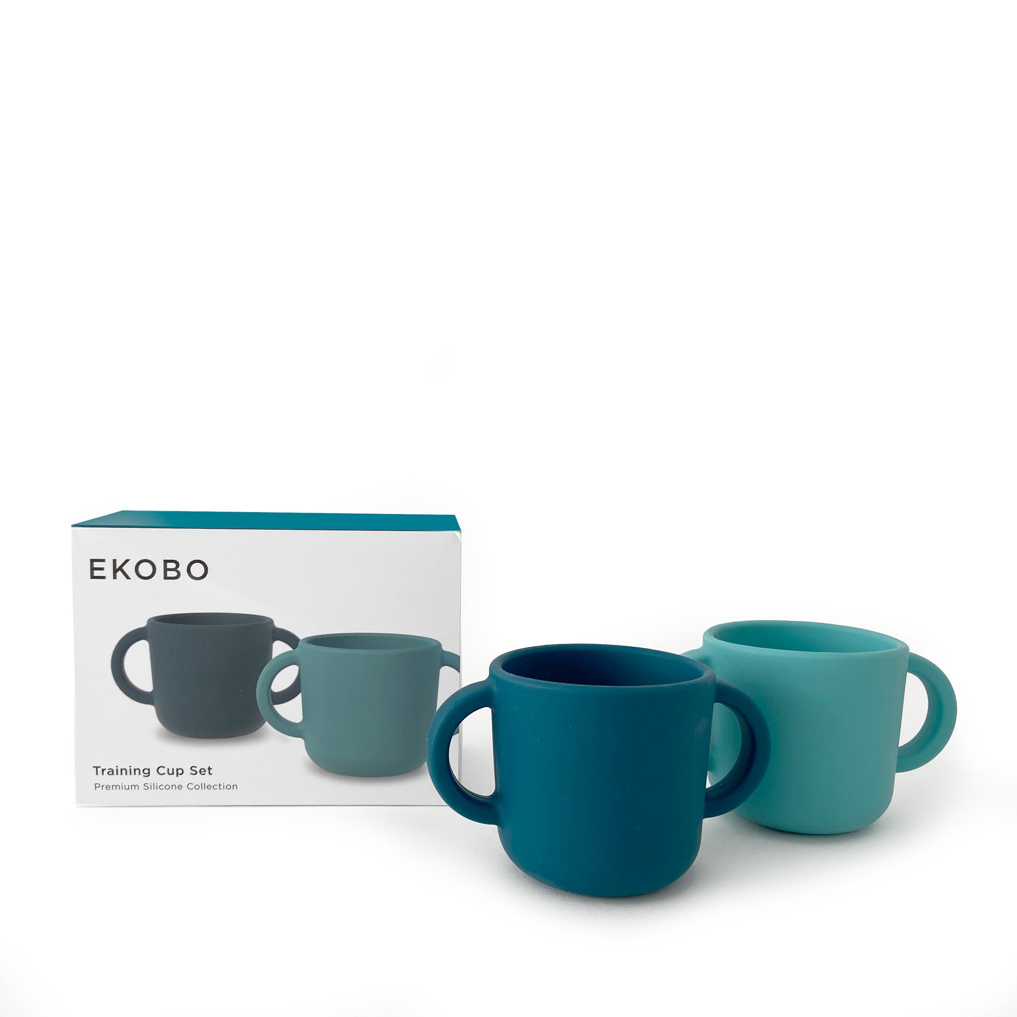 Silicone Training Cup Set #color_Blue Abyss / Lagoon