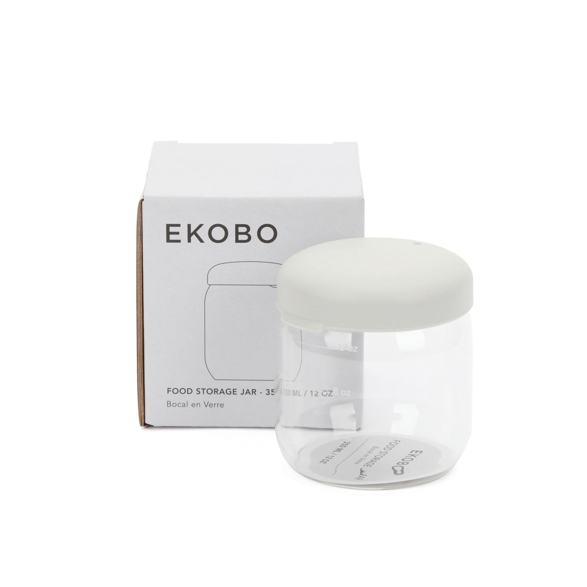 Food Storage Jar in Borosilicate Glass 350 ml - Cloud EKOBO USA