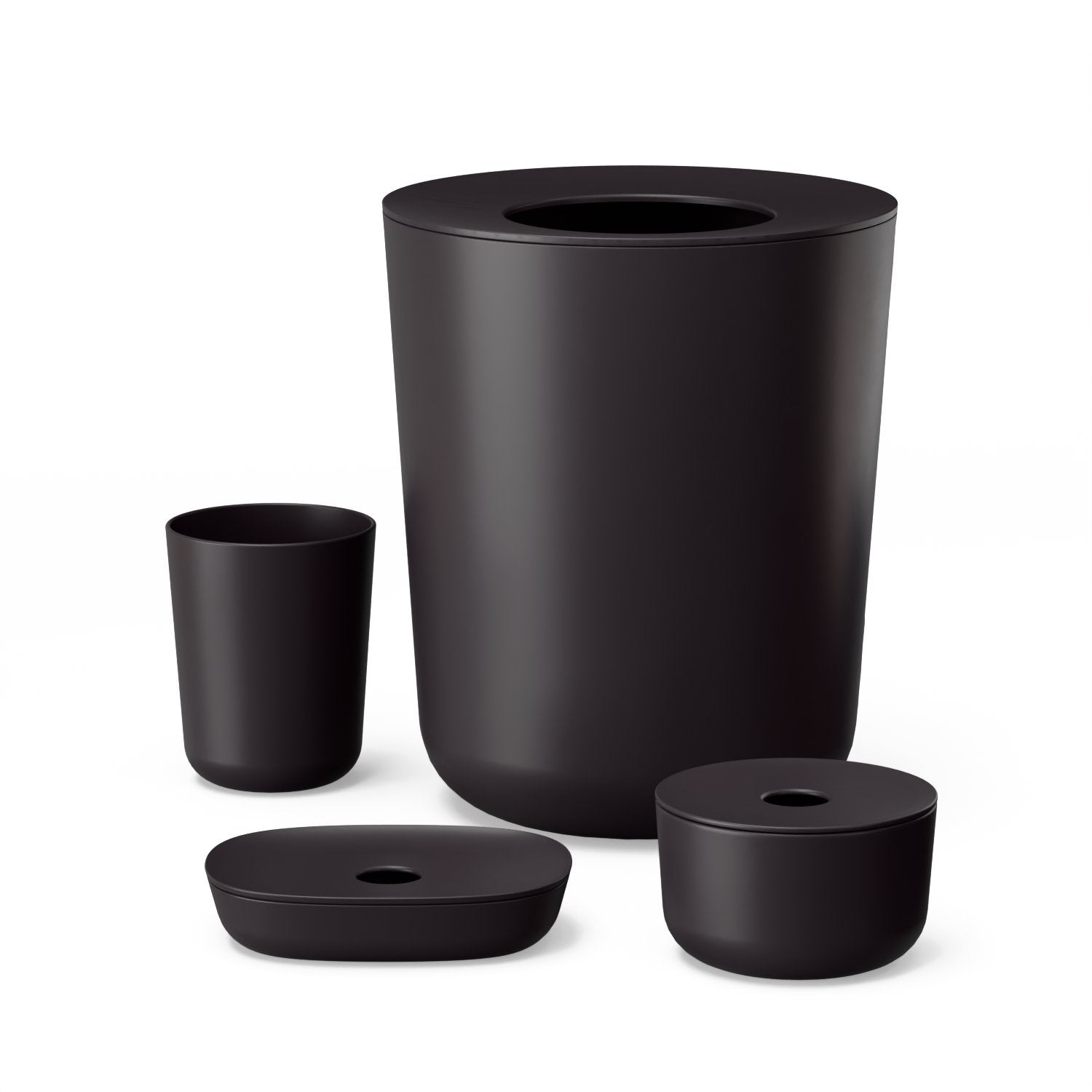 4-Piece Bathroom Set #color_Black