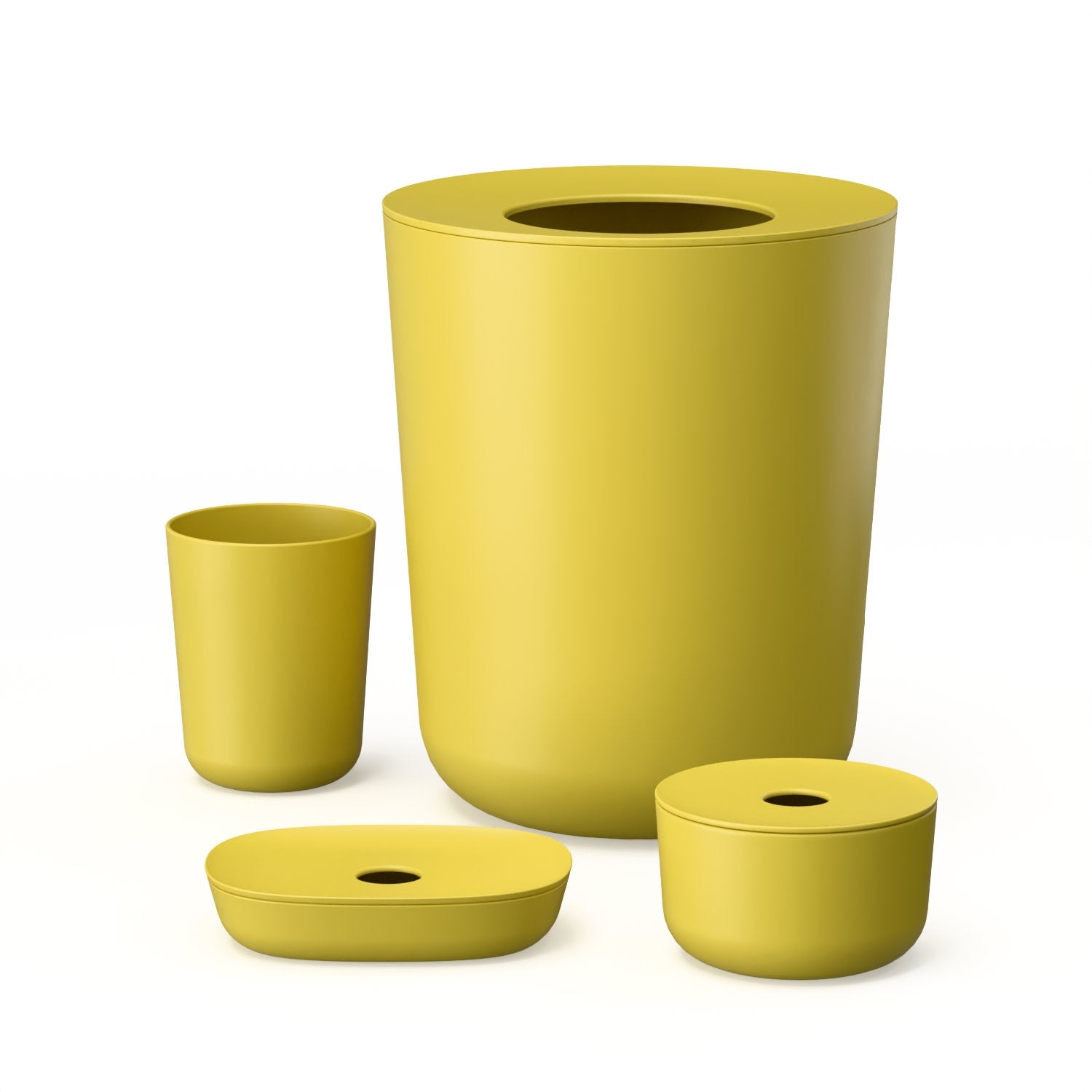 4-Piece Bathroom Set #color_Lemon