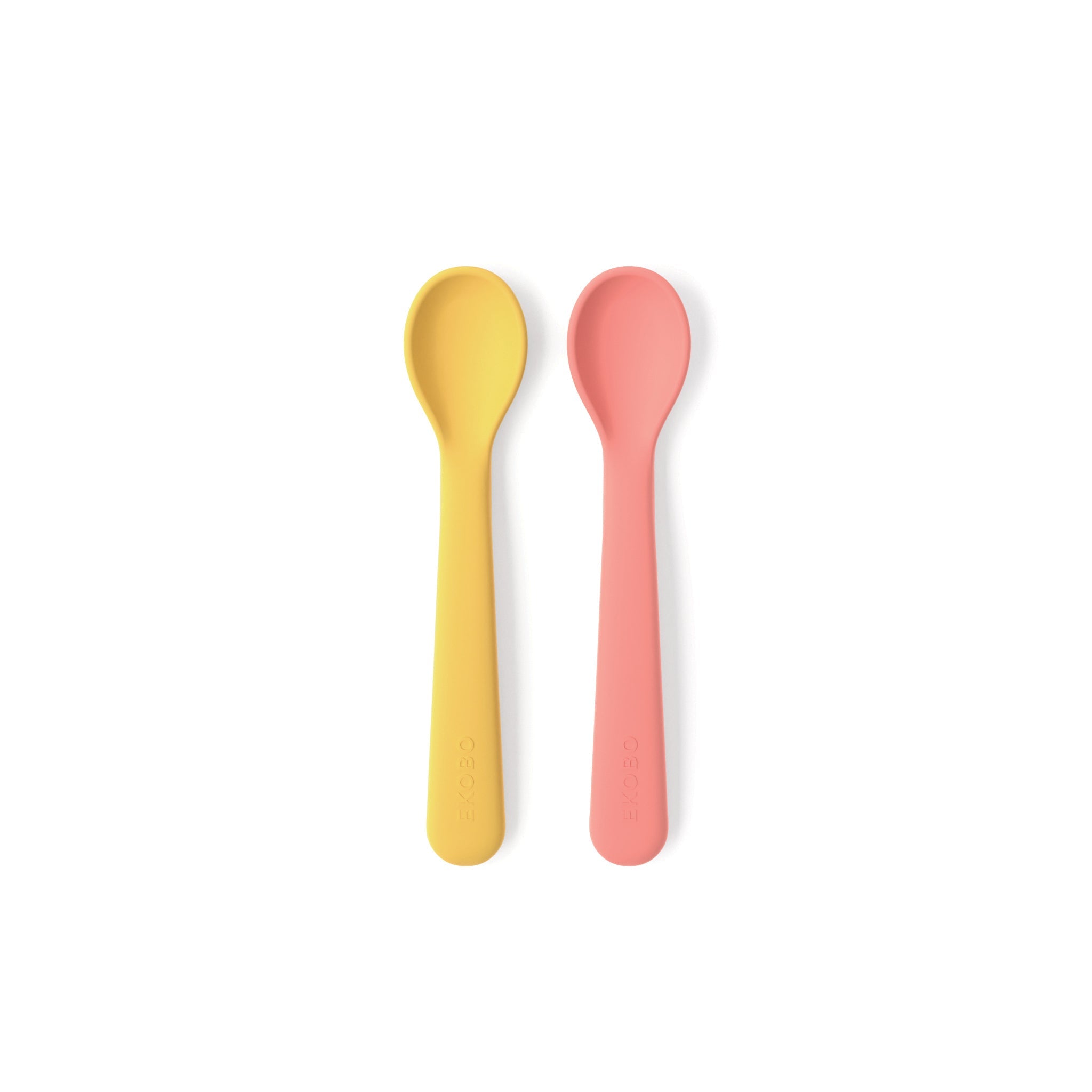 Silicone Spoon Set #color_Coral-Mimosa