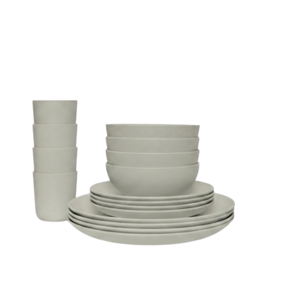 Dining Essentials - 16 Piece Round Set #color_Stone