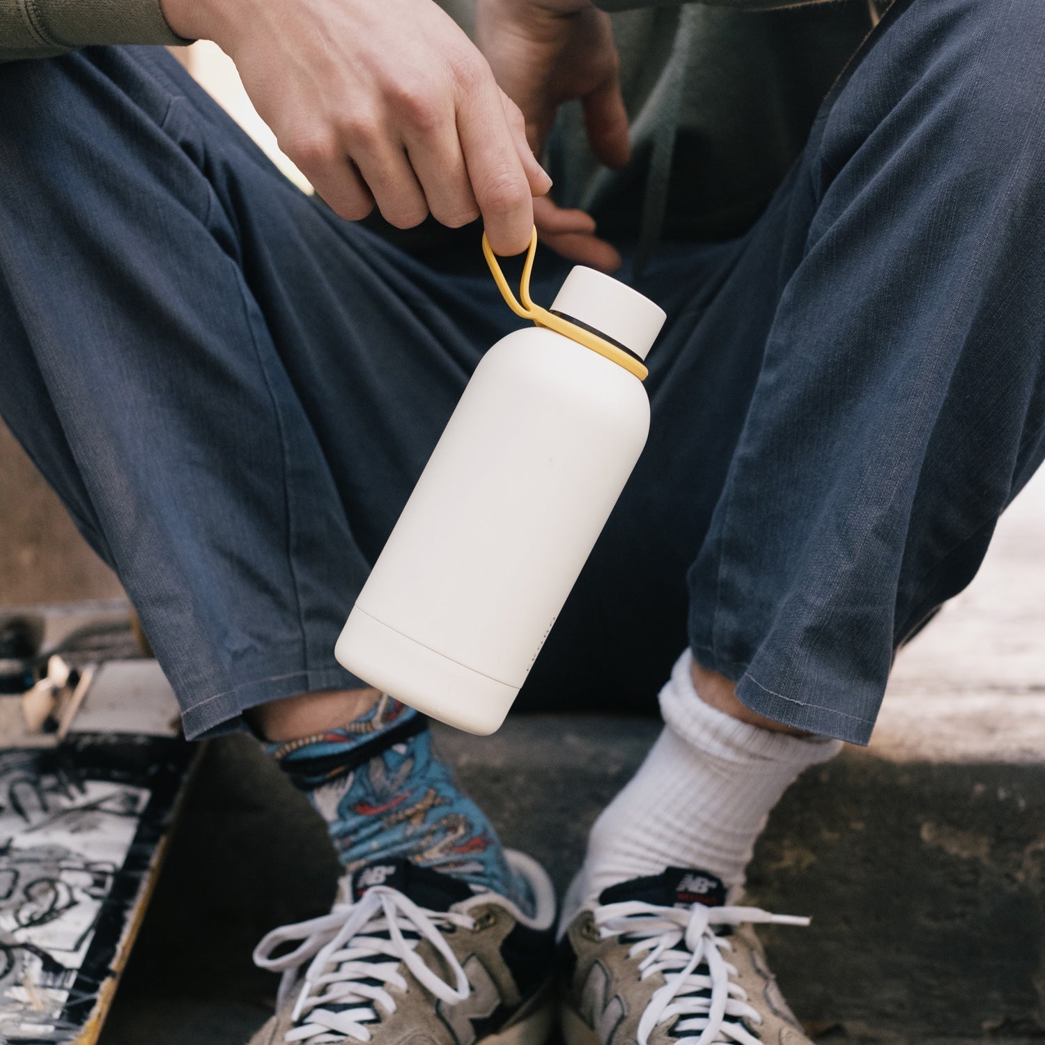 Insulated Reusable Bottle - 12 oz #color_Ivory
