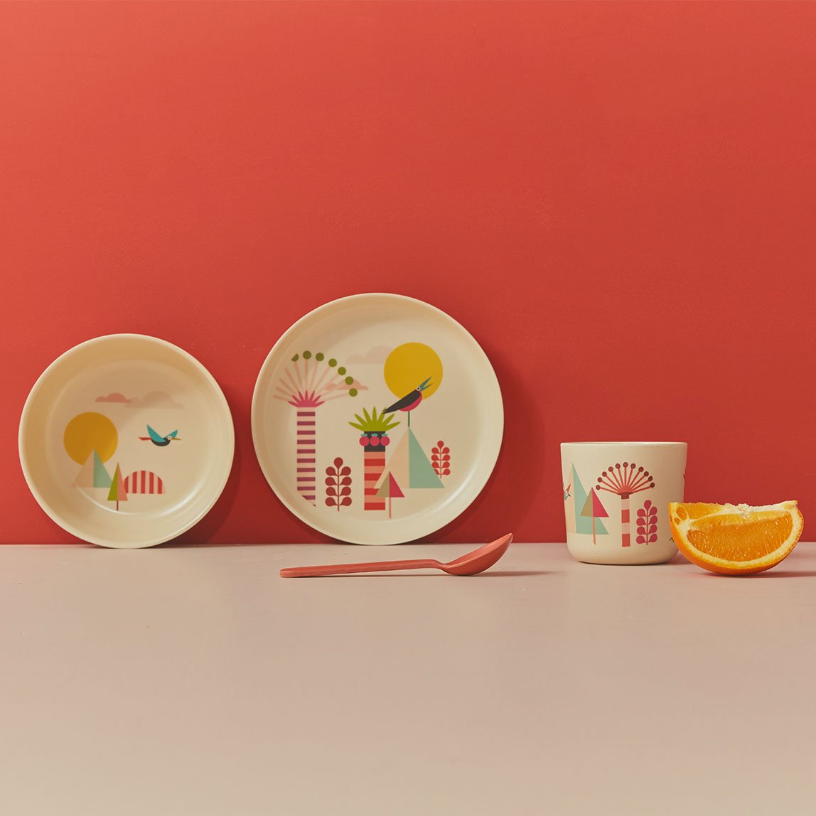 Illustrated Bamboo Kid Set #color_Trees