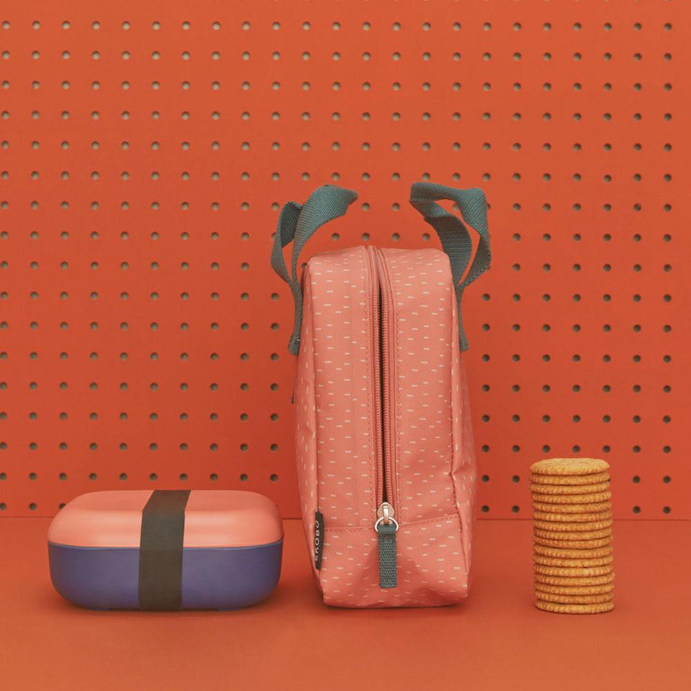 Snack Box #color_Coral / Blue