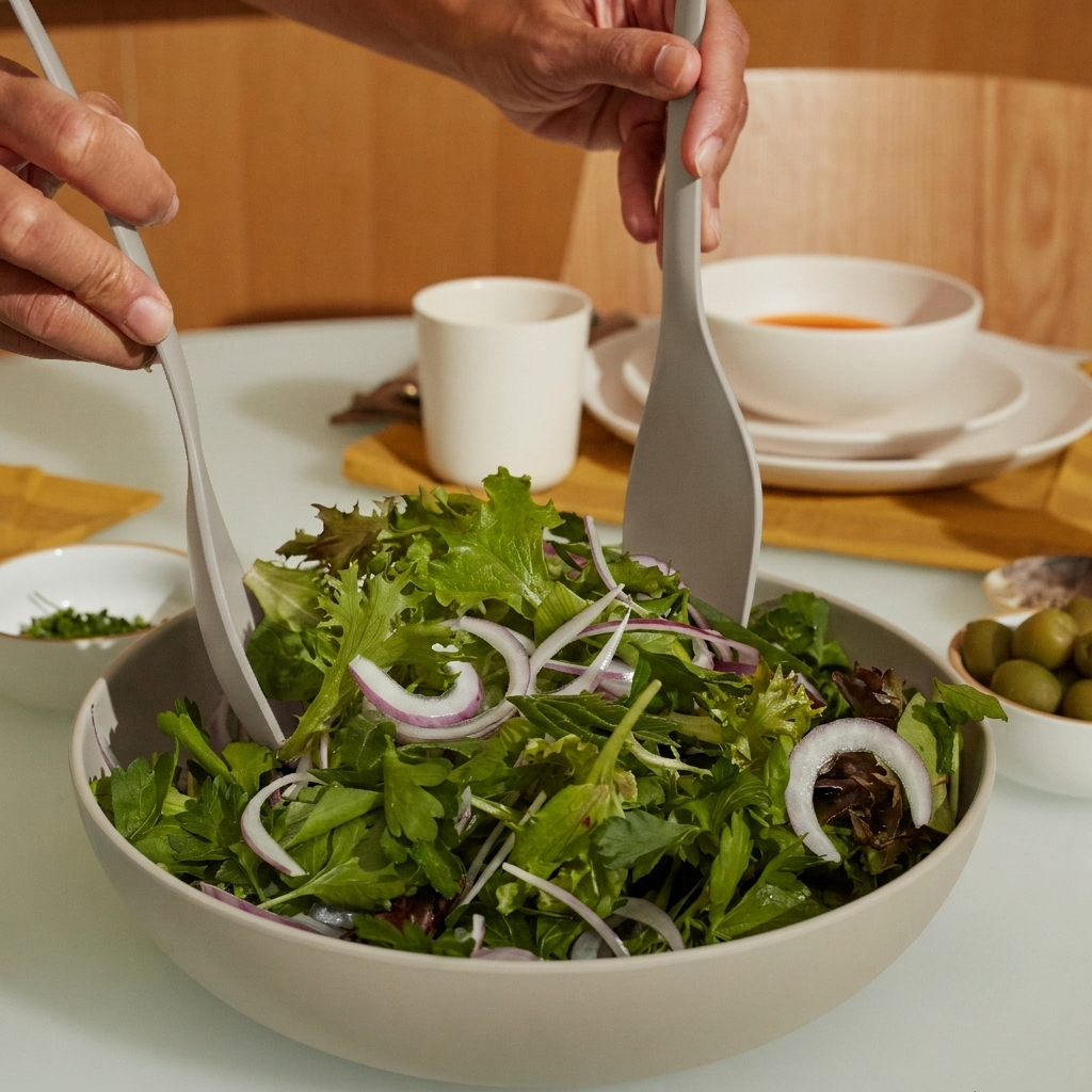 The Round Salad Set - Stone