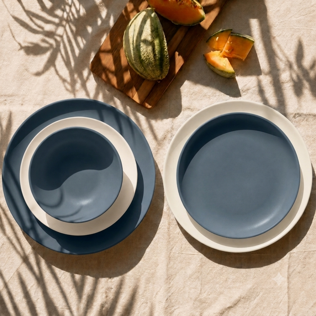 Round Deep Plate - Storm - Set of 4