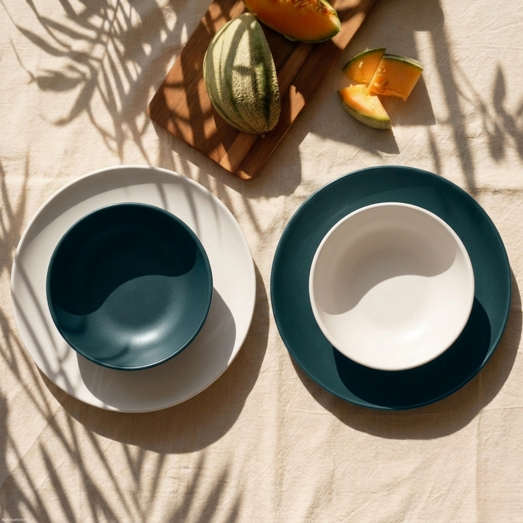 Round Medium Plate - Blue Abyss - Set of 4