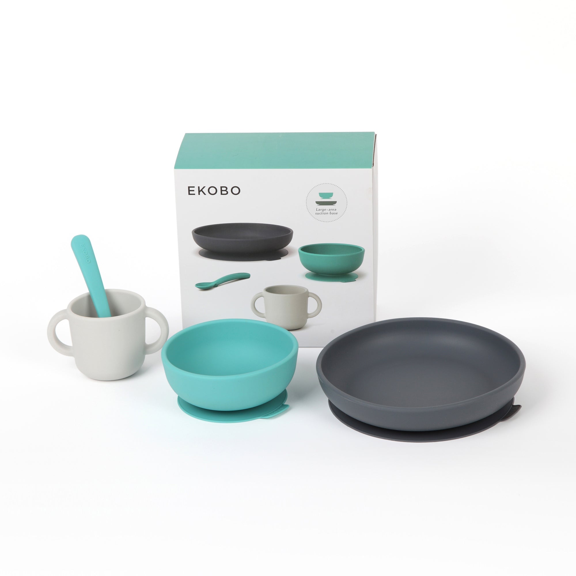 Silicone Baby Meal Set #color_Lagoon