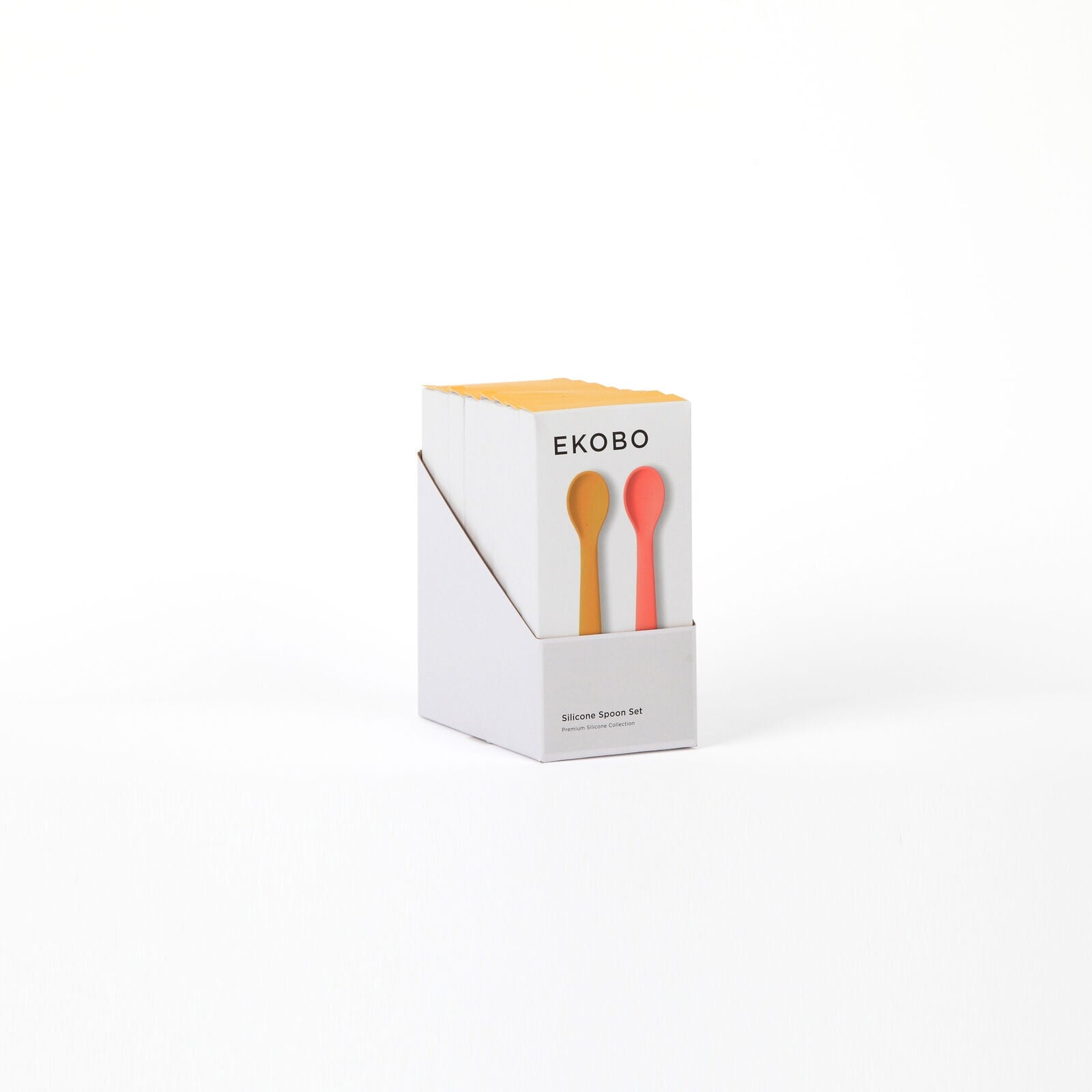 Silicone Spoon Set #color_Coral-Mimosa