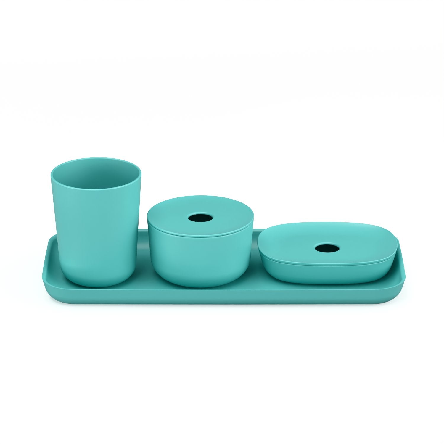 4-Piece Bathroom Counter Set #color_Lagoon