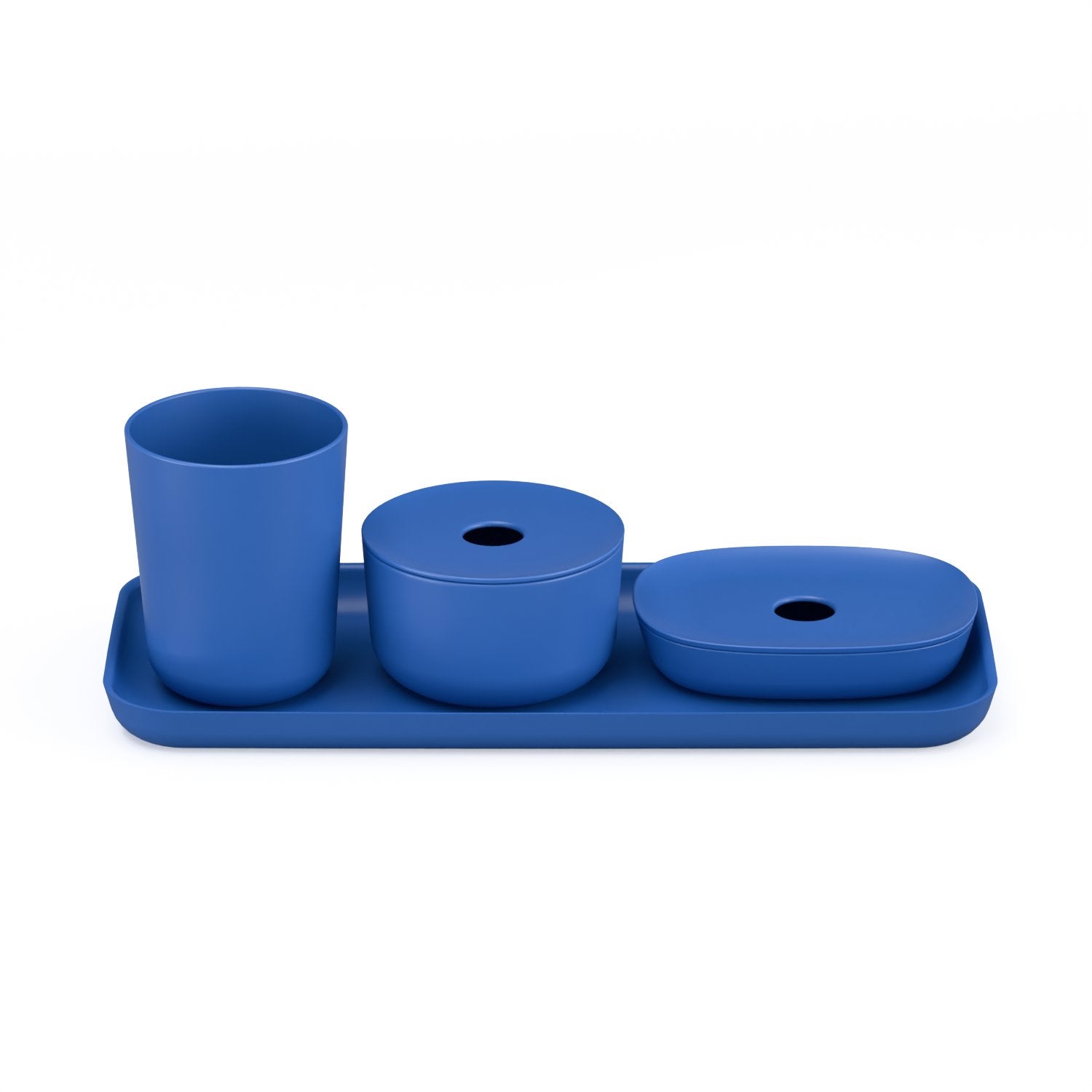 4-Piece Bathroom Counter Set #color_Royal Blue