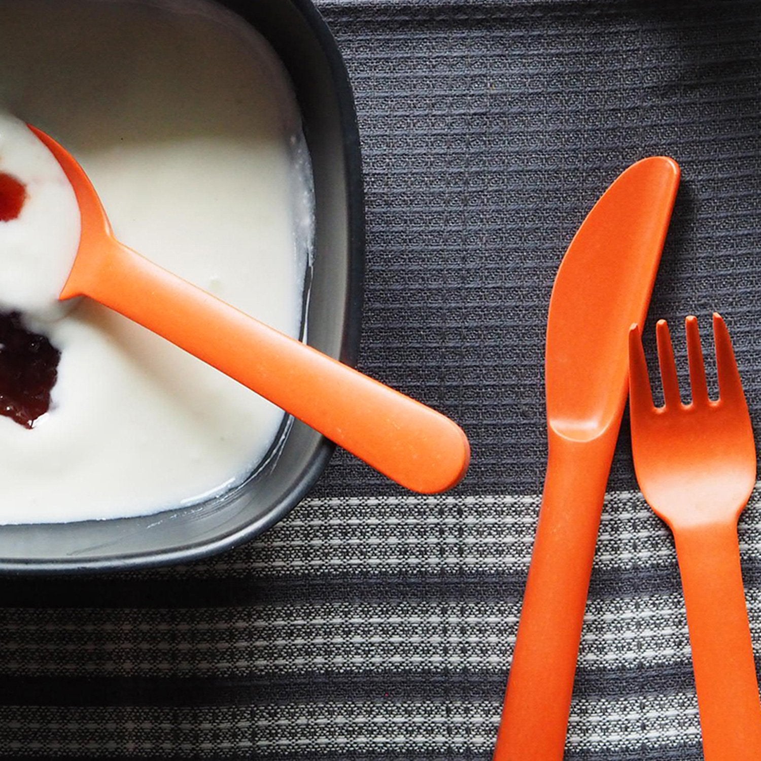 Reusable Cutlery Set #color_Persimmon