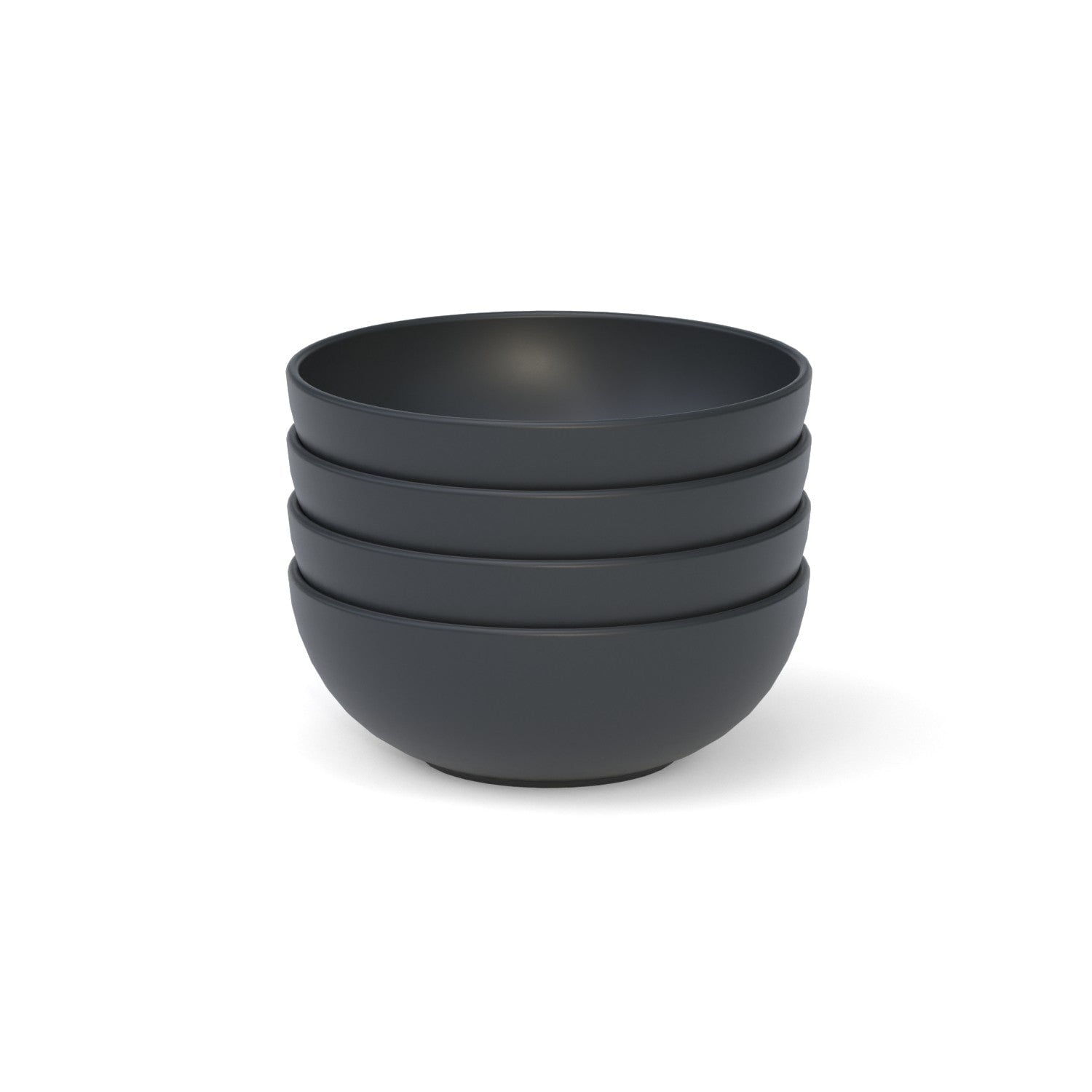 Round Cereal Bowl - Set of 4 #color_Black