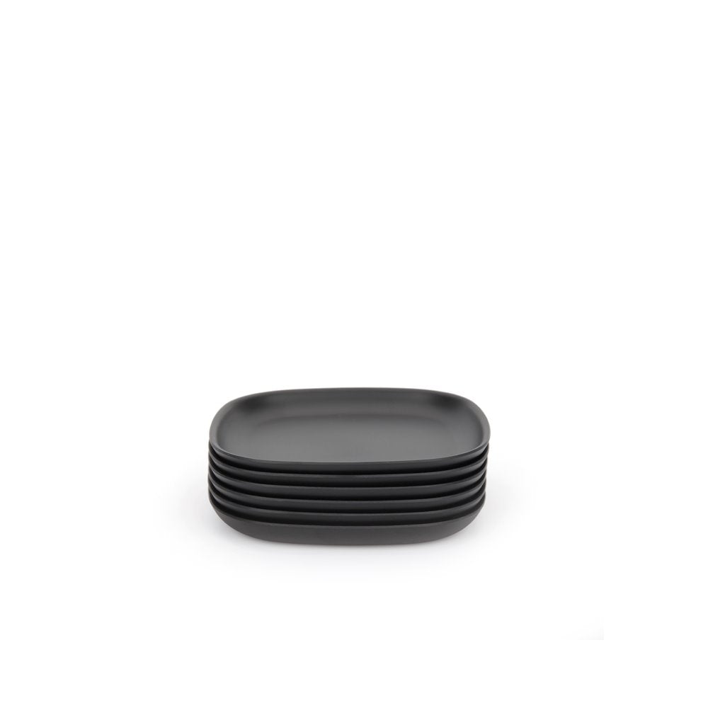 Cocktail Plate - Set of 6 #color_Black