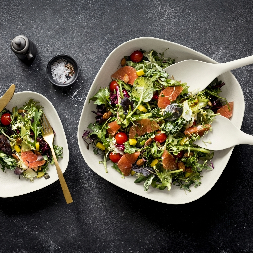 Medium Salad Bowl #color_Off White
