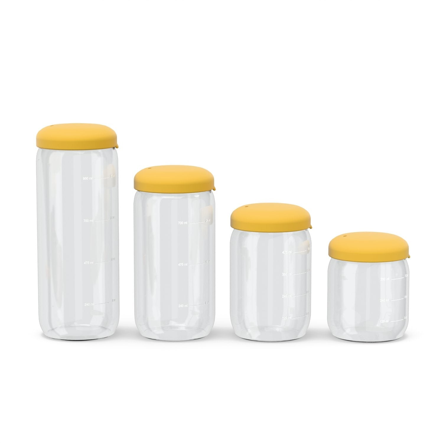 Food Storage Jar in Borosilicate Glass - 25 oz #color_Mimosa