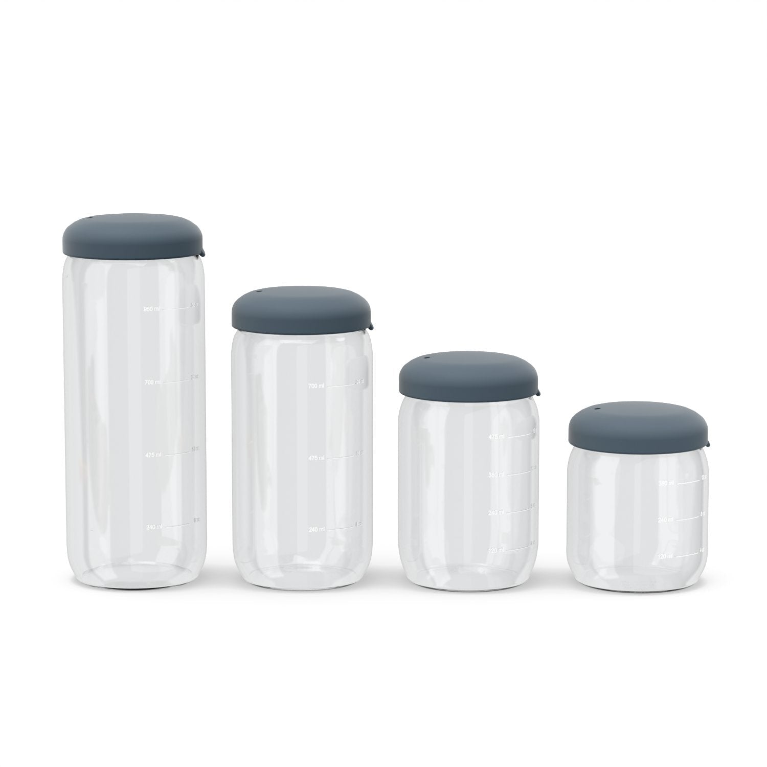 Food Storage Jar in Borosilicate Glass - 25 oz #color_Storm