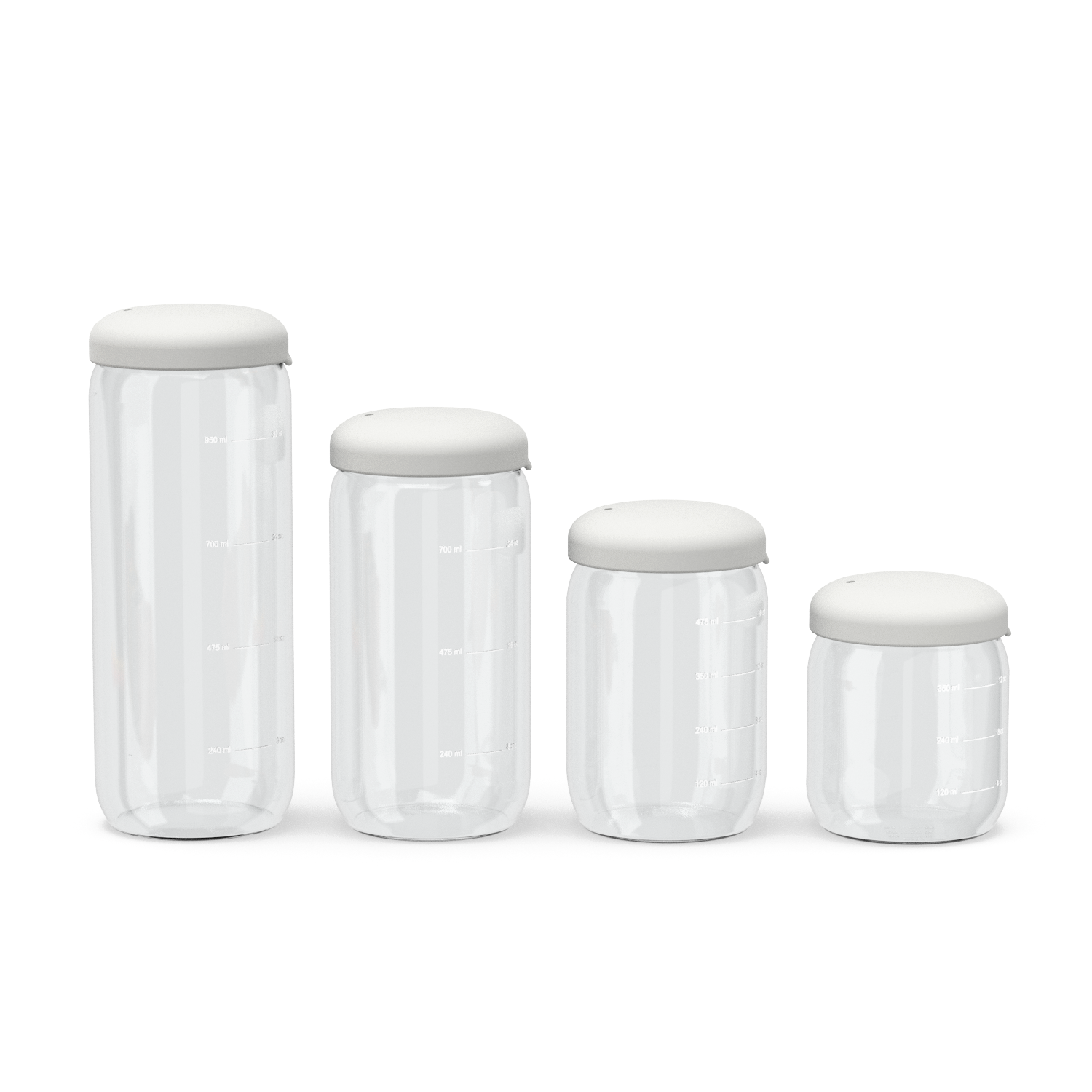 Food Storage Jar - Set of 4 #color_Cloud