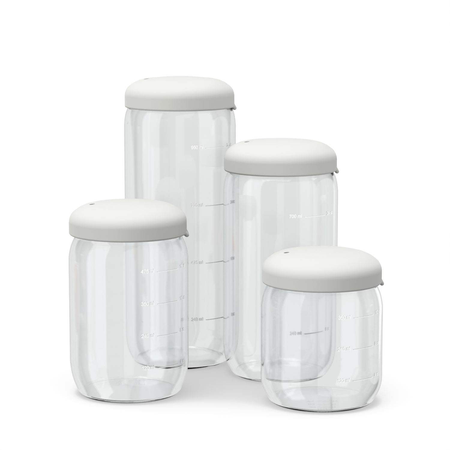 Food Storage Jar - Set of 4 #color_Cloud
