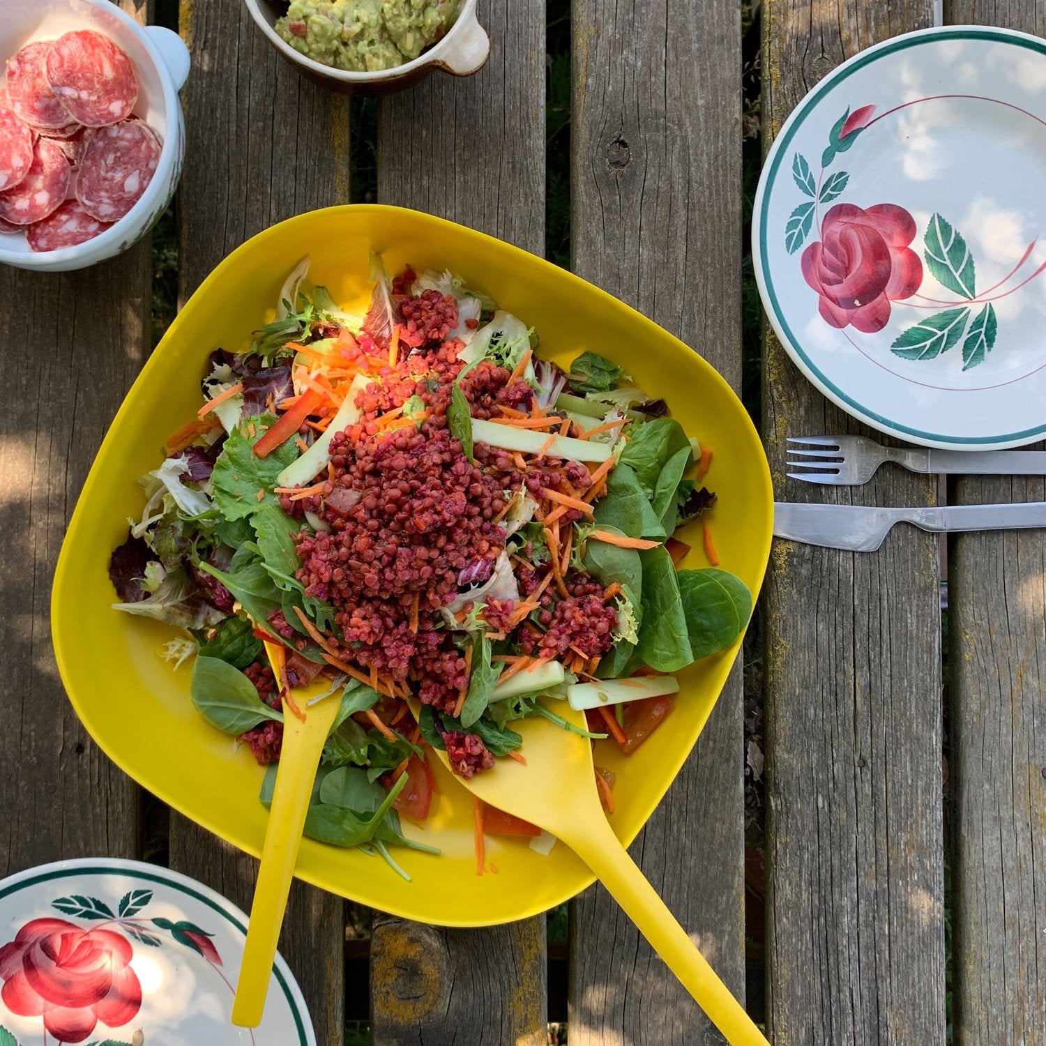 Large Salad Bowl #color_Lemon