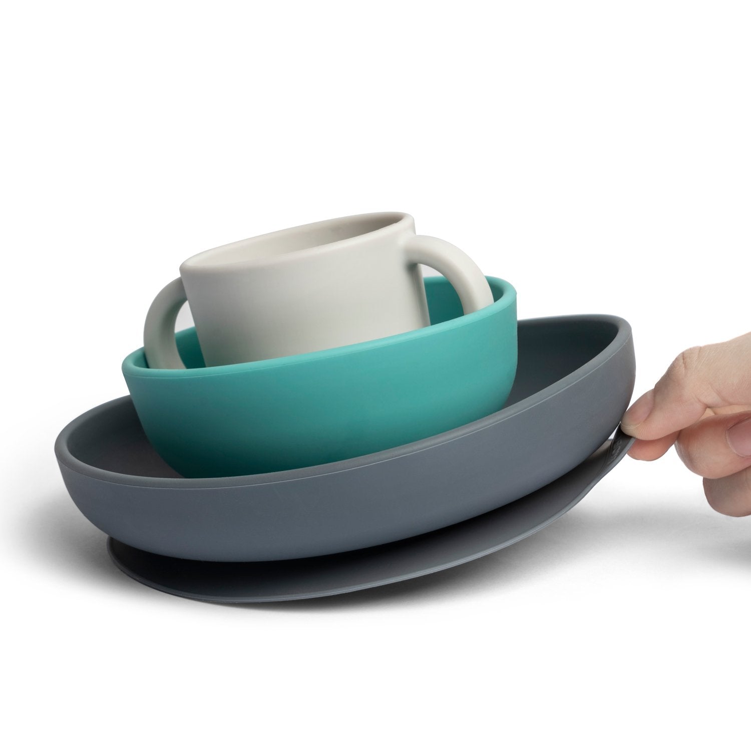 Silicone Baby Meal Set #color_Lagoon