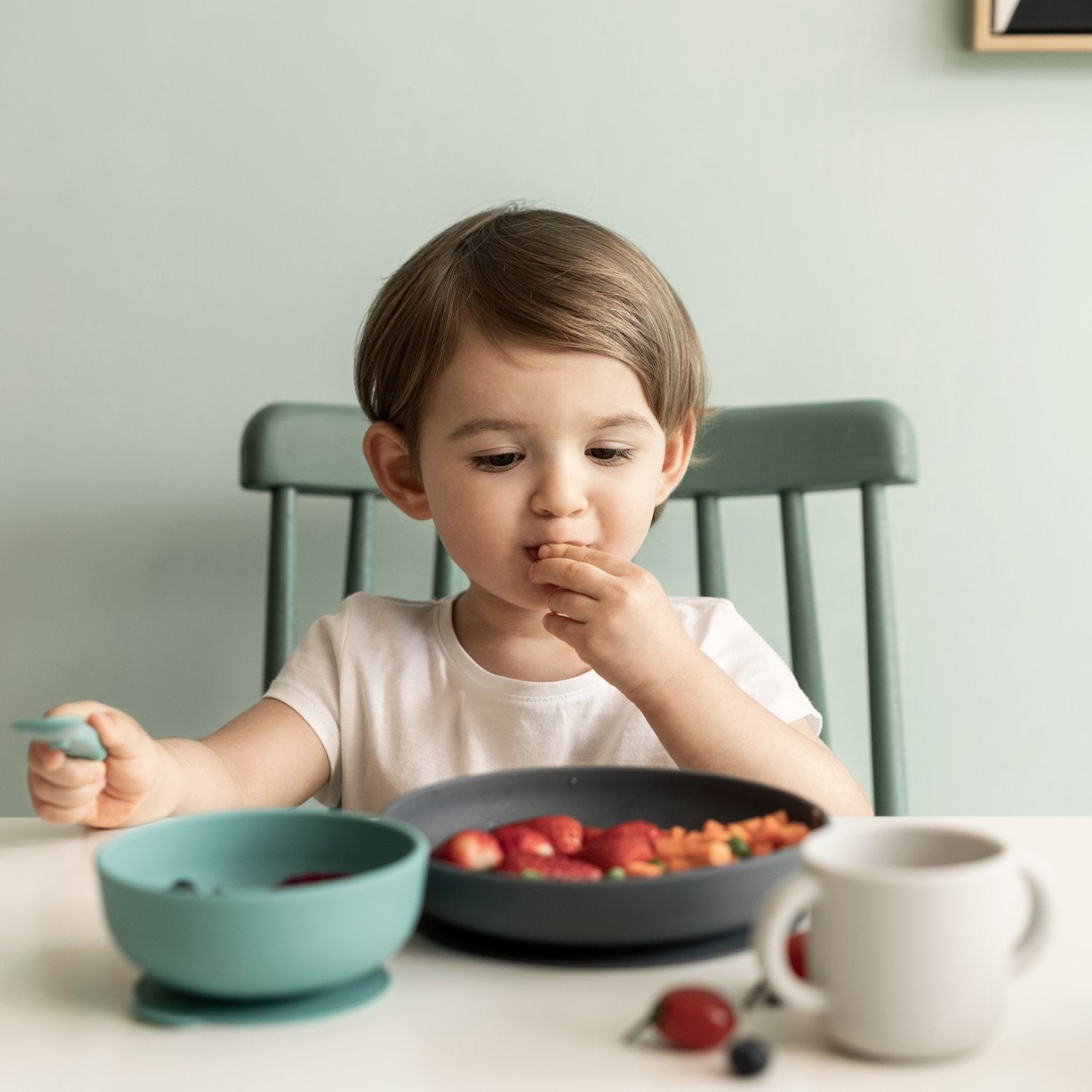 Silicone Baby Meal Set #color_Lagoon