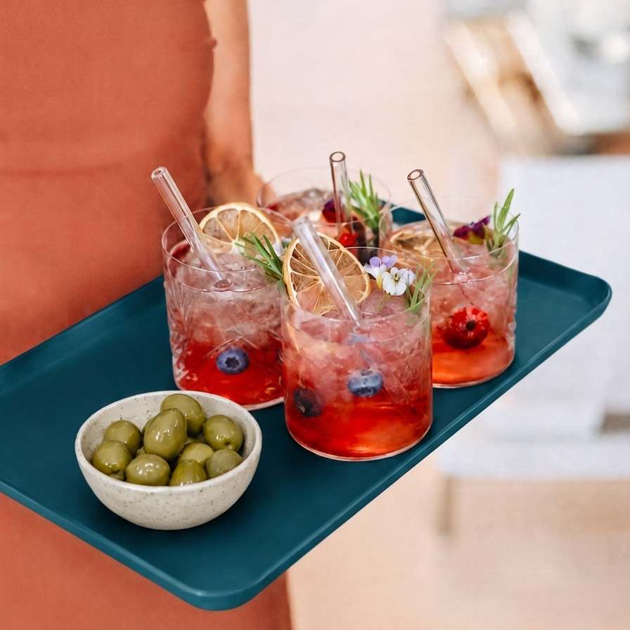 Medium Serving Tray #color_Blue Abyss