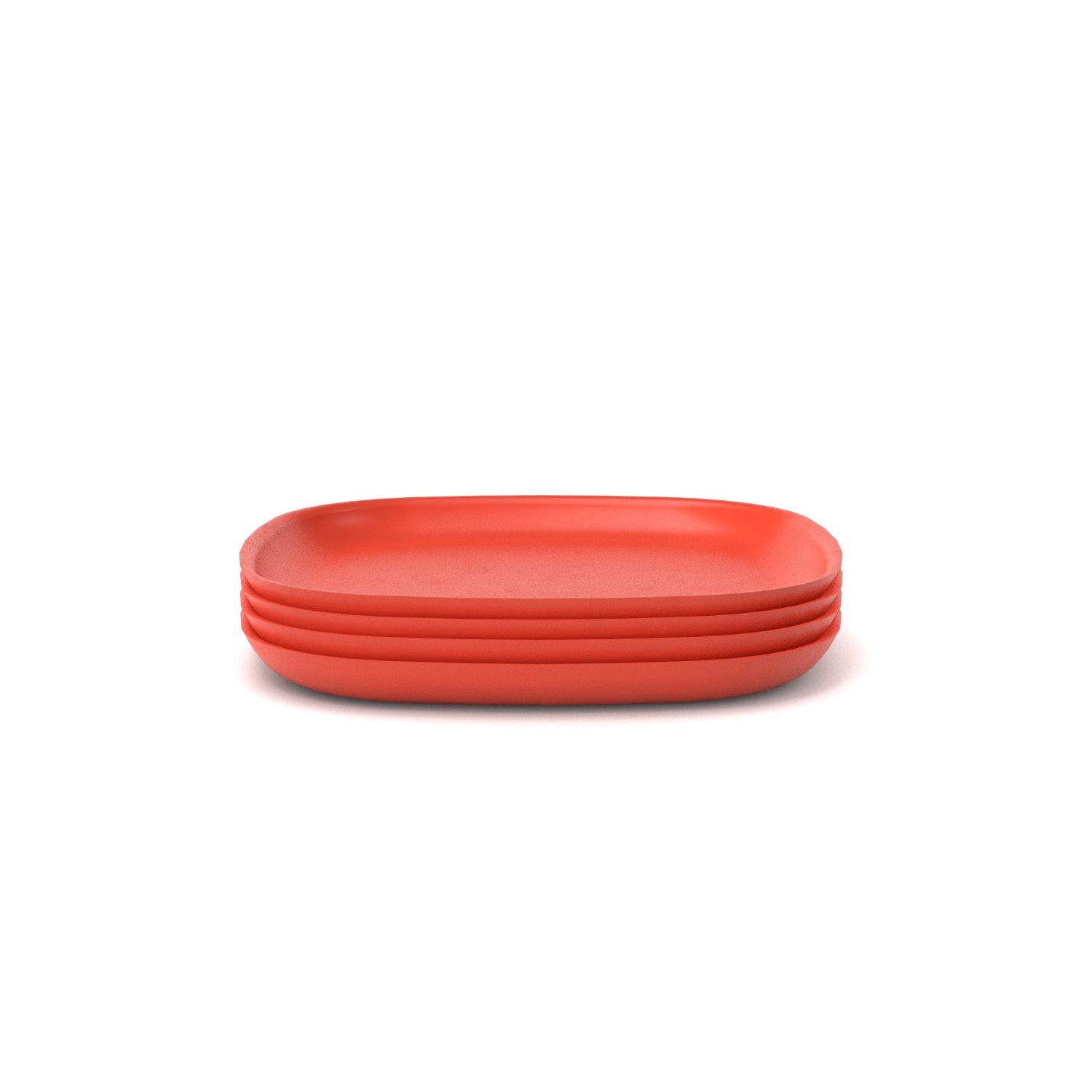 Medium Plate - Set of 4 #color_Persimmon
