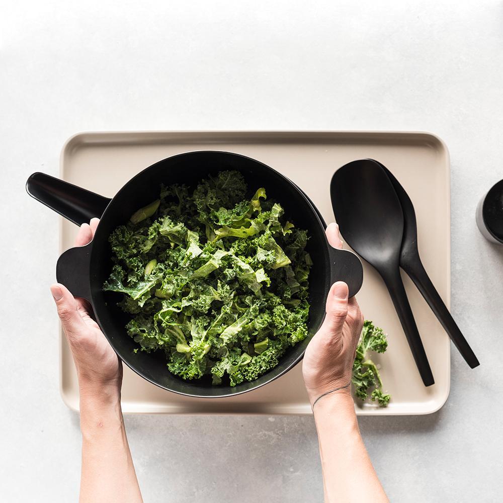 Large Mixing Bowl and Colander Set #color_Black