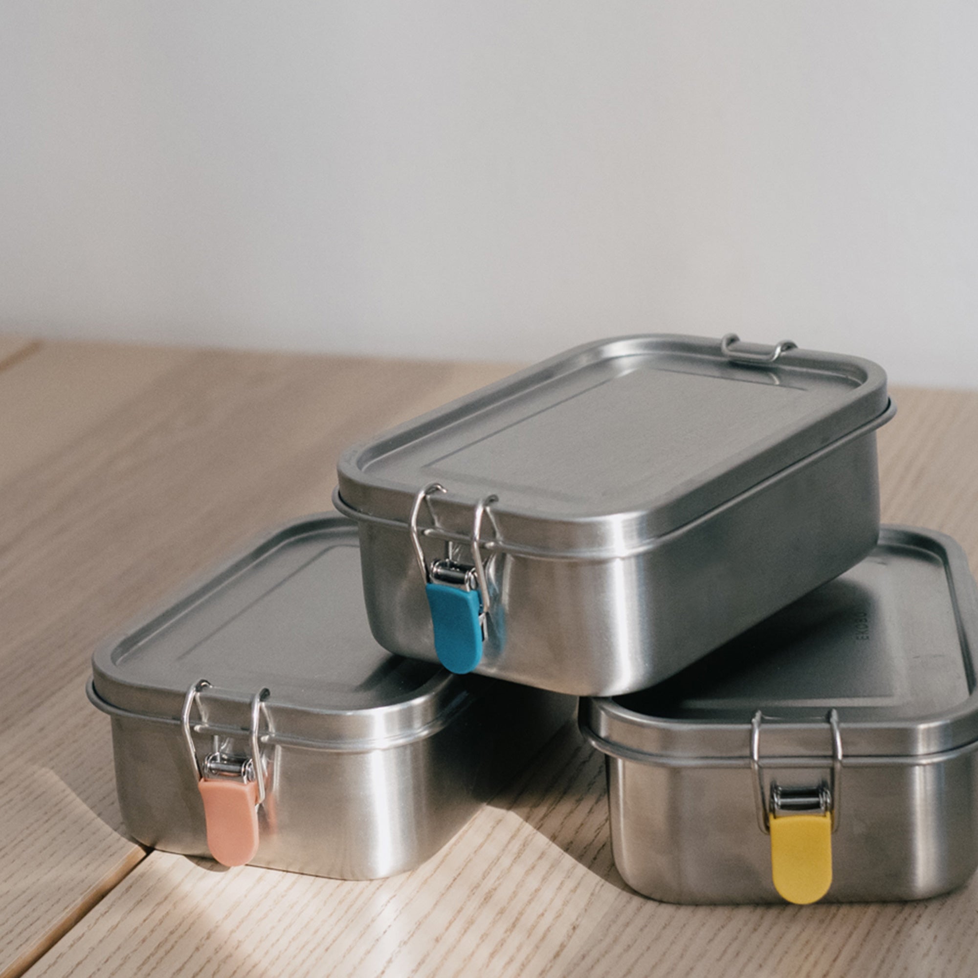 Stainless Steel Lunch Box with heat safe insert #color_Terracotta