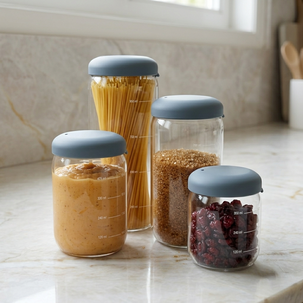 Food Storage Jar Set of 4 - Storm