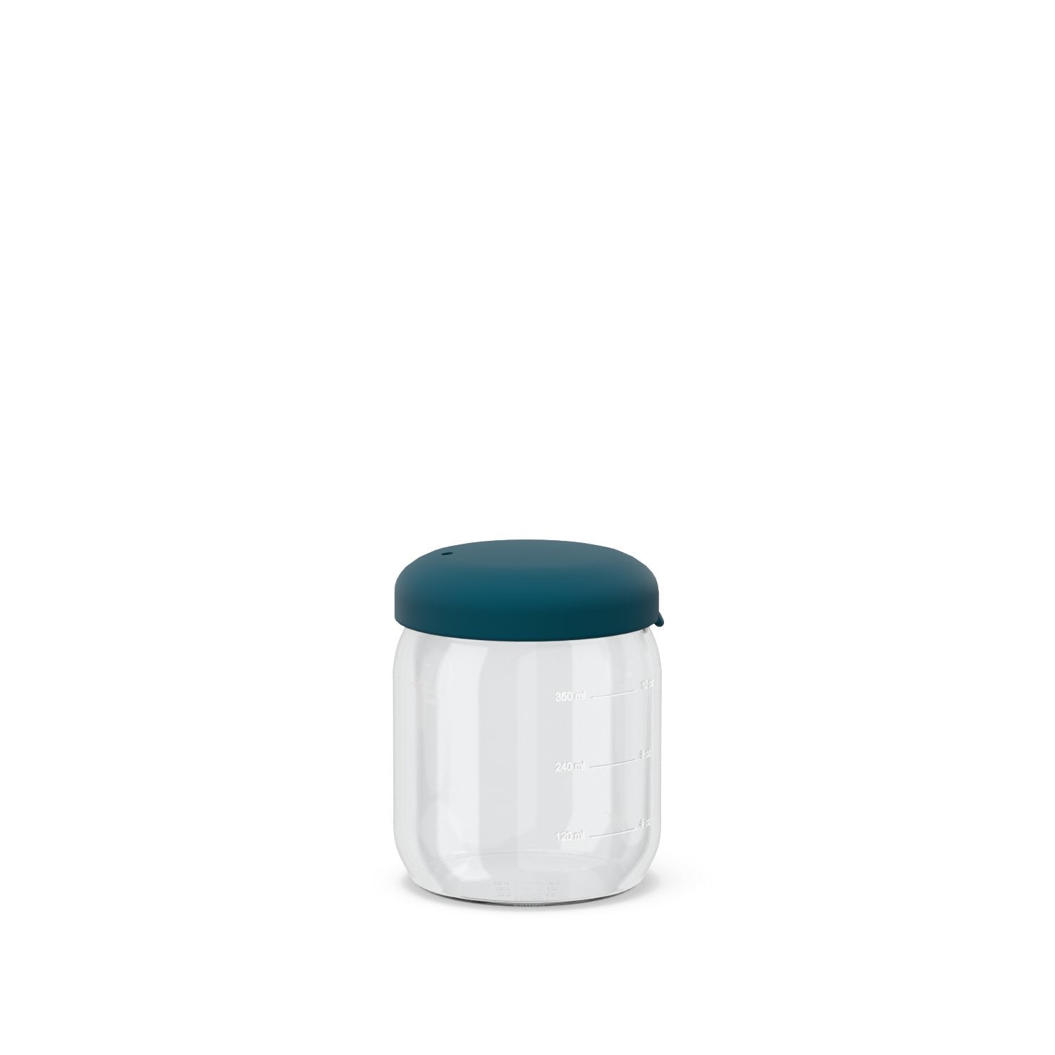 Food Storage Jar in Borosilicate Glass - 12 oz #color_Blue Abyss