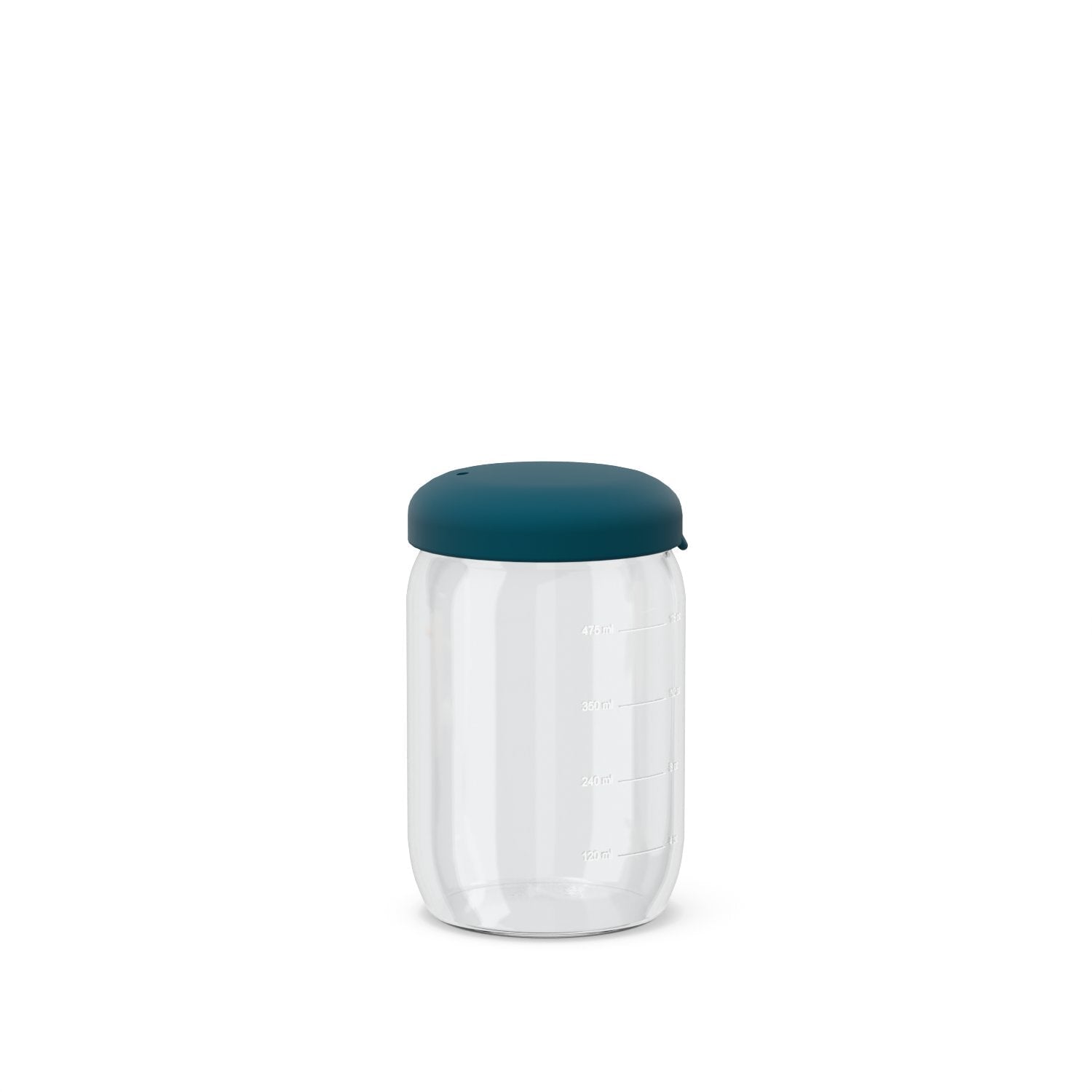 Food Storage Jar in Borosilicate Glass - 17 oz #color_Blue Abyss